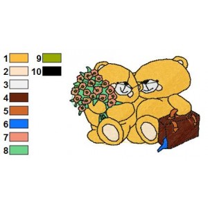 Bears Embroidery Design 2